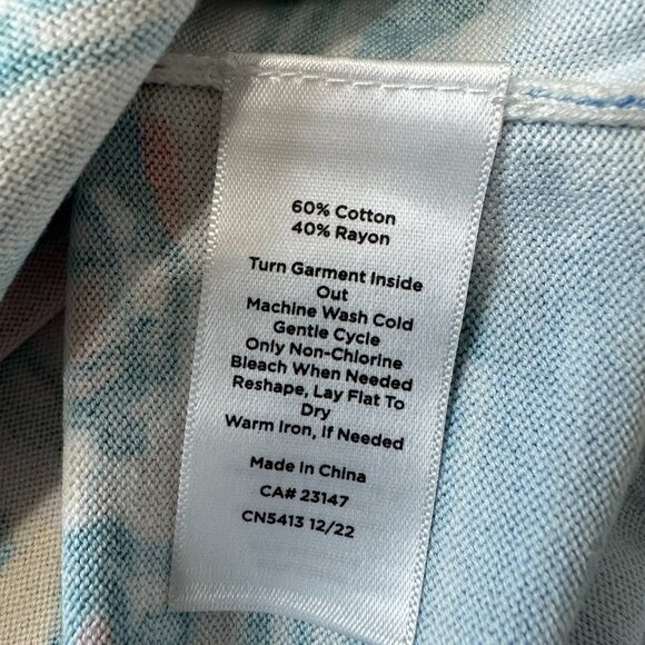 NWT - Talbots Mediterranean Scene Cardigan 🌊 M Petite - Picture 5 of 9